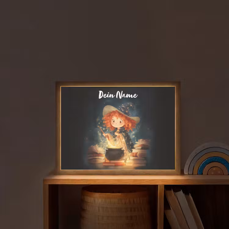 Tovenares - Meisje - Boeken - Toveren Light Box met batterij (Wandlamp kind) middel -sfeer1_kind