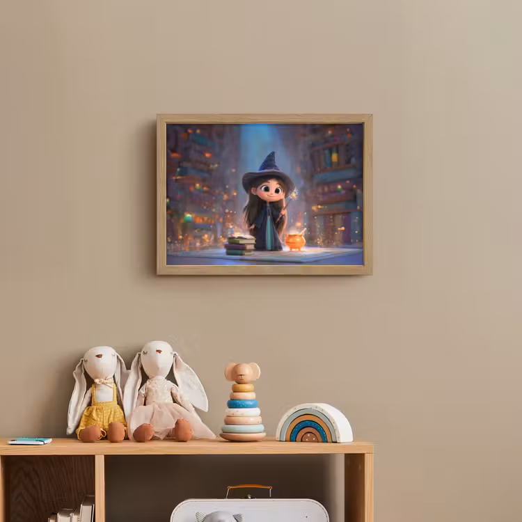 Tovenares - Magie - Toverstaf - Sterren Light Box met batterij (Wandlamp kind) middel -sfeer2_kind