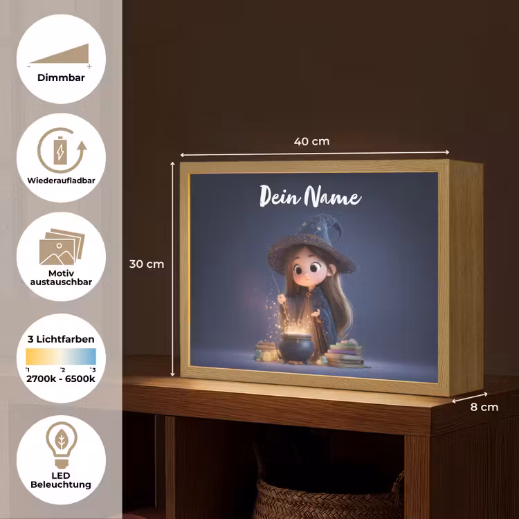 Tovenares - Magisch - Blauw - Toveren Light Box met batterij (Wandlamp kind) middel -USP_websiteoverzichtDE