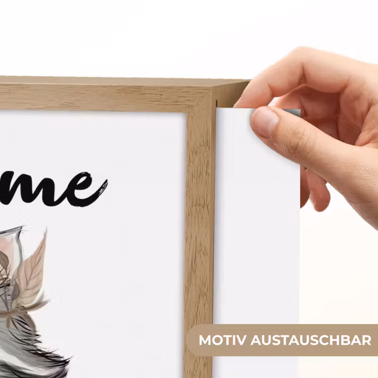 Wasbeer - Dier - Bosdieren Light Box met batterij (Wandlamp kind) middel -USP_websiteprintDE