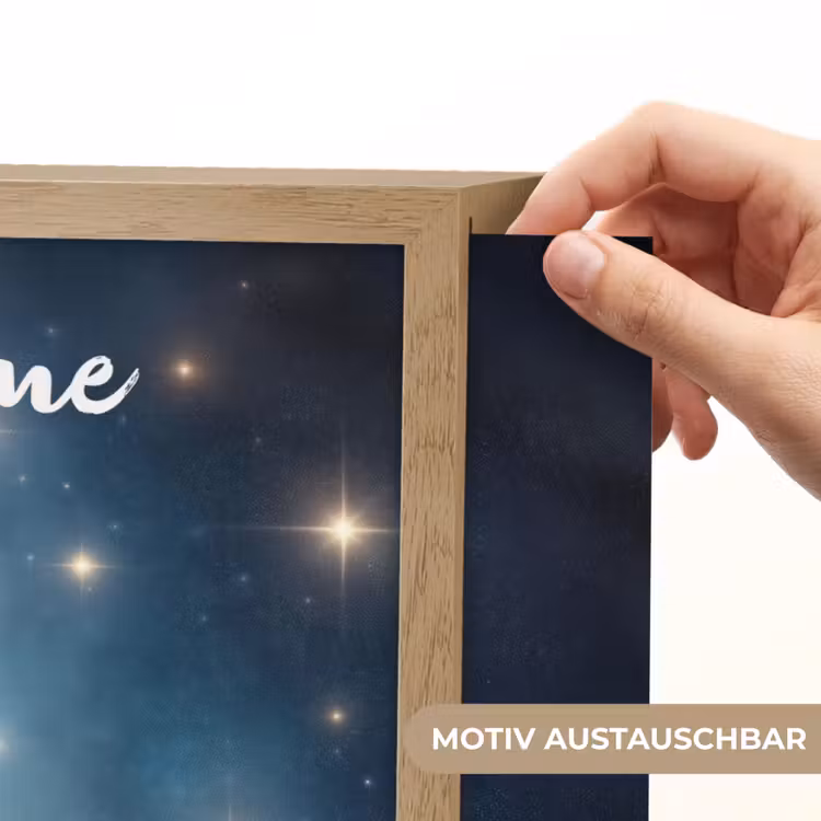 Ruimtevaart - Raket - Space - Sterren Light Box met batterij (Wandlamp kind) middel -USP_websiteprintDE