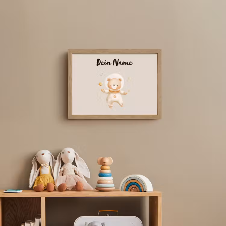 Ruimte - Sterren - Beige - Beer Light Box met batterij (Wandlamp kind) middel -sfeer2_kind