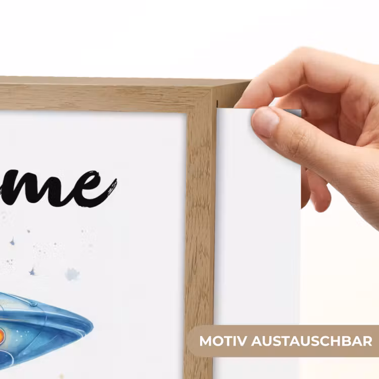 Ruimte - Ufo - Sterren Light Box met batterij (Wandlamp kind) middel -USP_websiteprintDE