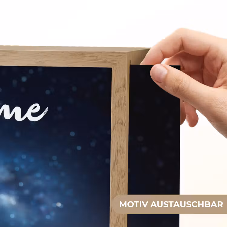 Ruimtewezen - Blauw - Galaxy Light Box met batterij (Wandlamp kind) middel -USP_websiteprintDE