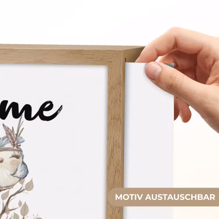 Wilde dieren - Bos - Illustratie Light Box met batterij (Wandlamp kind) middel -USP_websiteprintDE