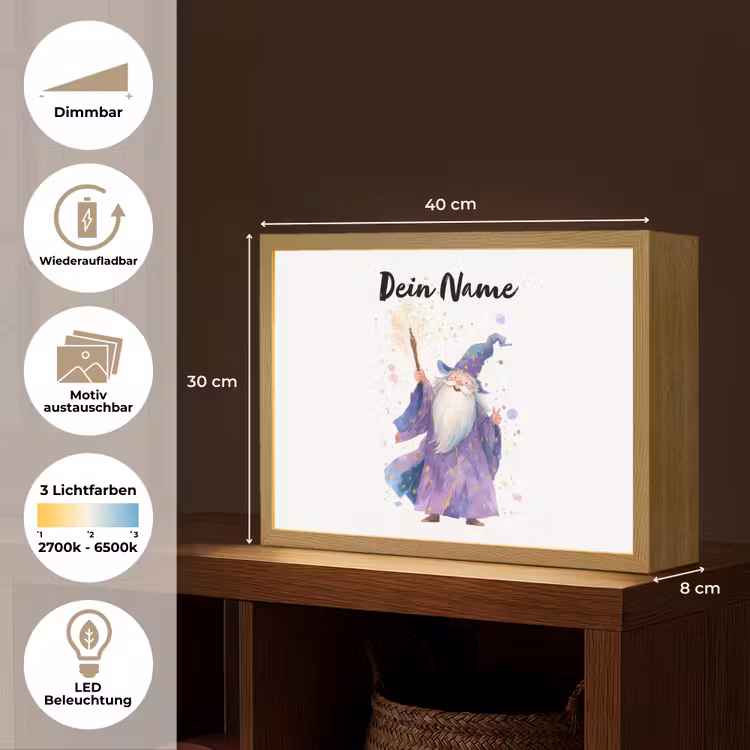 Tovenaar - Magie - Paars Light Box met batterij (Wandlamp kind) middel -USP_websiteoverzichtDE