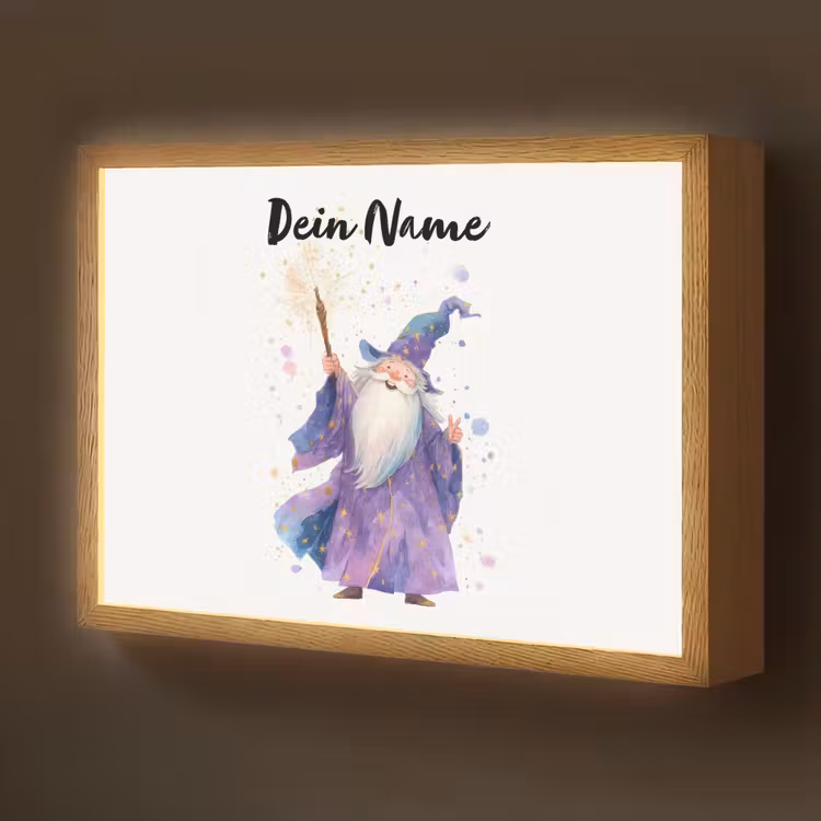 Tovenaar - Magie - Paars Light Box met batterij (Wandlamp kind) middel -z3d_website