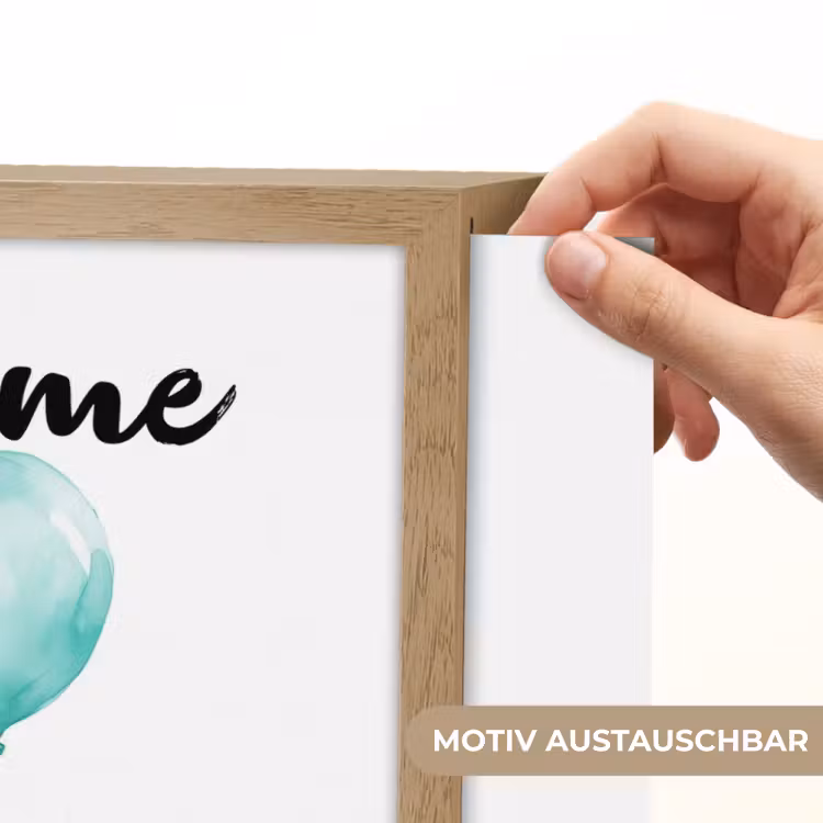 Zebra - Baby dier - Blauwe ballon Light Box met batterij (Wandlamp kind) middel -USP_websiteprintDE