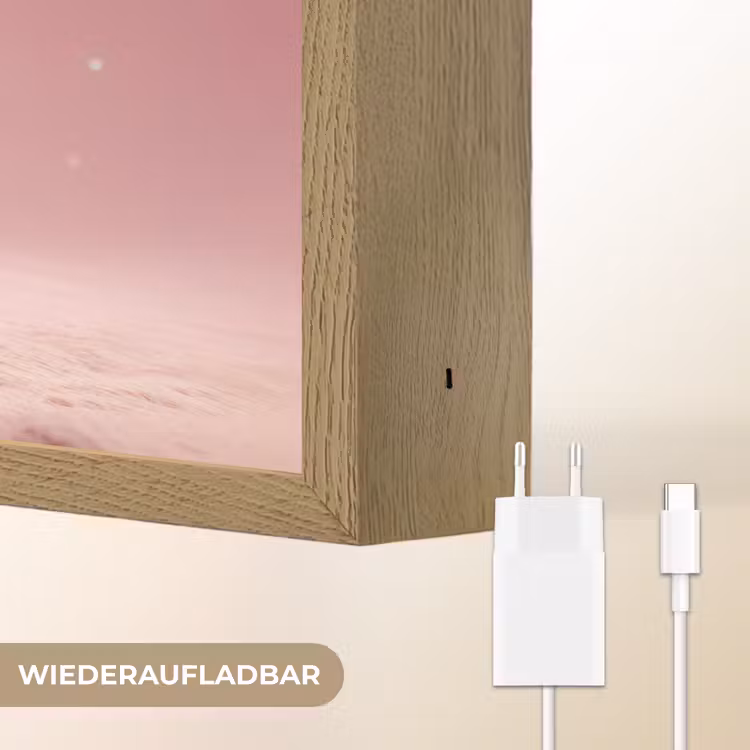 Maan - Monster - Roze Light Box met batterij (Wandlamp kind) middel -USP_websiteoplaadbaarDE
