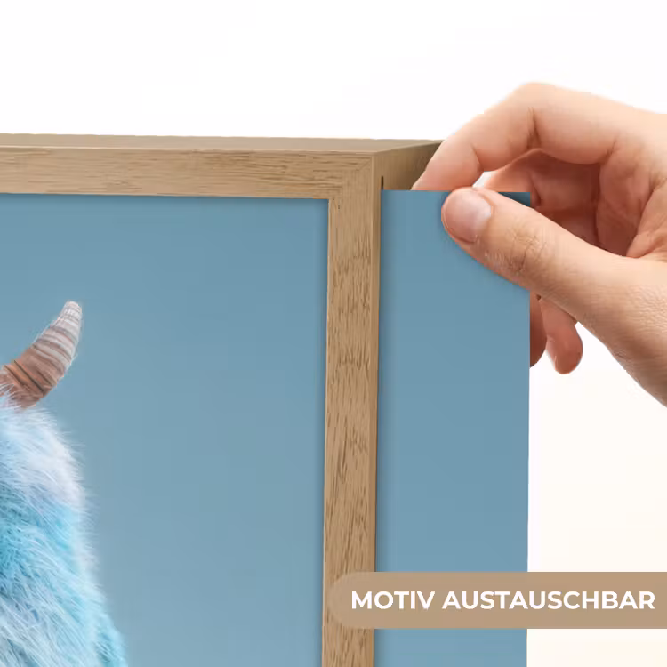 Monster - Blauw Light Box met batterij (Wandlamp kind) middel -USP_websiteprintDE