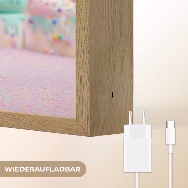 Monster - Pastel - Roze - Snoep Light Box met batterij (Wandlamp kind) middel -USP_websiteoplaadbaarDE