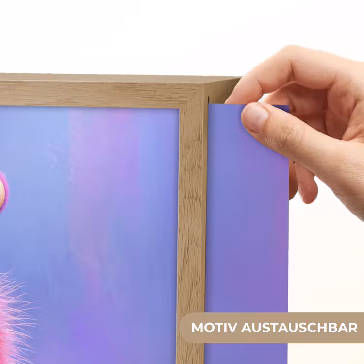Monster - Roze - Paars Light Box met batterij (Wandlamp kind) middel -USP_websiteprintDE
