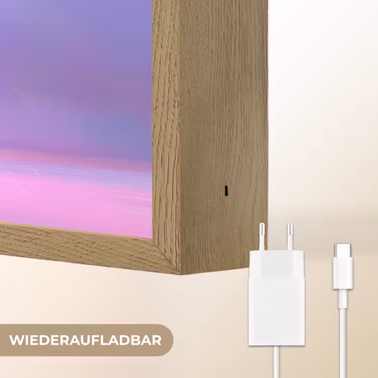 Monster - Roze - Paars Light Box met batterij (Wandlamp kind) middel -USP_websiteoplaadbaarDE