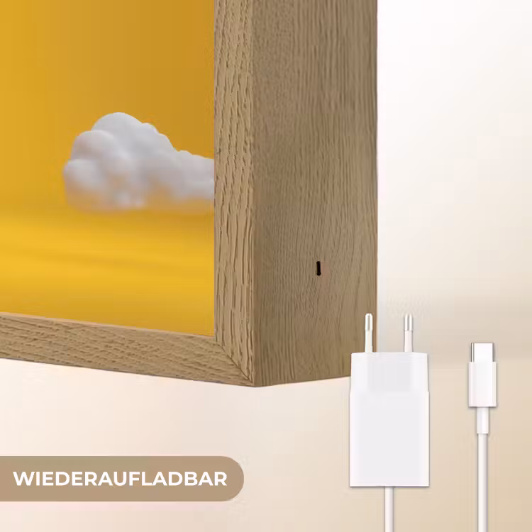 Monster - Snoep - Geel - Kleurrijk Light Box met batterij (Wandlamp kind) middel -USP_websiteoplaadbaarDE