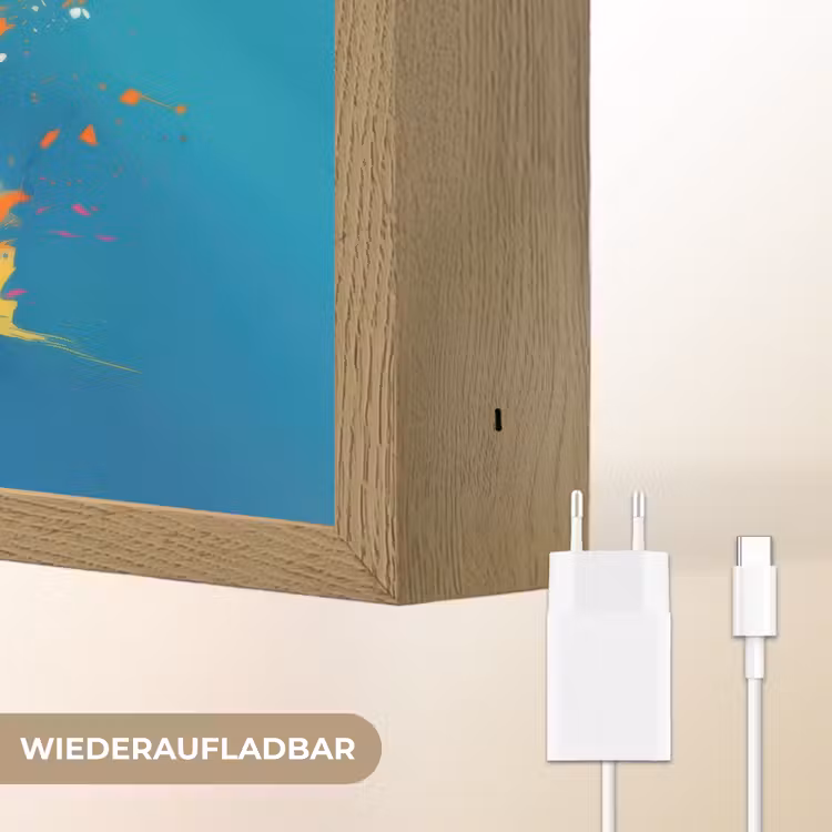 Monstertruck - Abstract - Verfspatten - Kleurrijk Light Box met batterij (Wandlamp kind) middel -USP_websiteoplaadbaarDE