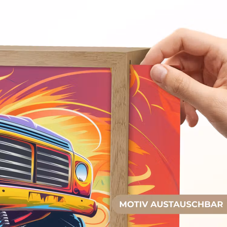 Monstertruck - Auto - Jongens - Kleurrijk Light Box met batterij (Wandlamp kind) middel -USP_websiteprintDE