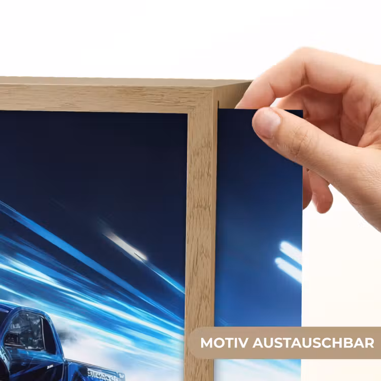 Monstertruck - Blauw - Neon - Lichten Light Box met batterij (Wandlamp kind) middel -USP_websiteprintDE