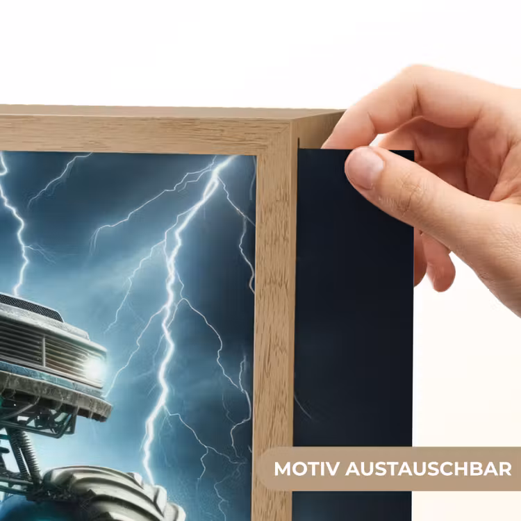 Monstertruck - Bliksem - Blauw - Jongens - Auto Light Box met batterij (Wandlamp kind) middel -USP_websiteprintDE