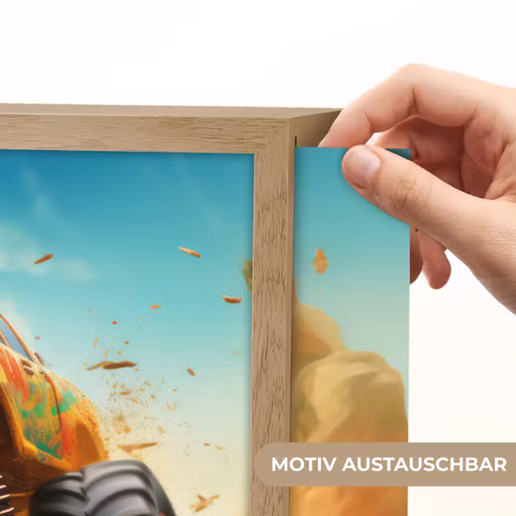 Monstertruck - Kind - Jongen - Auto Light Box met batterij (Wandlamp kind) middel -USP_websiteprintDE