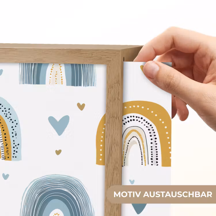 Patroon - Regenboog - Hartjes Light Box met batterij (Wandlamp kind) middel -USP_websiteprintDE