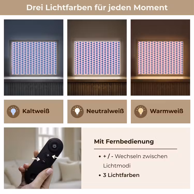 Patroon - Schubben - Blauw - Roze Light Box met batterij (Wandlamp kind) middel -USP_lichtkleurDE