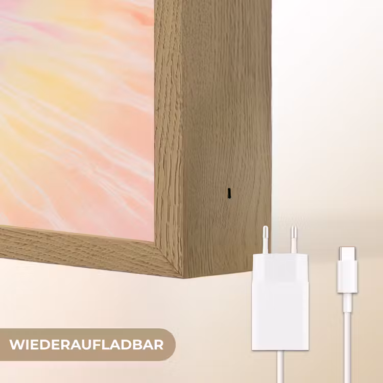 Patroon - Tie Dye - Pasteltinten - Roze Light Box met batterij (Wandlamp kind) middel -USP_websiteoplaadbaarDE