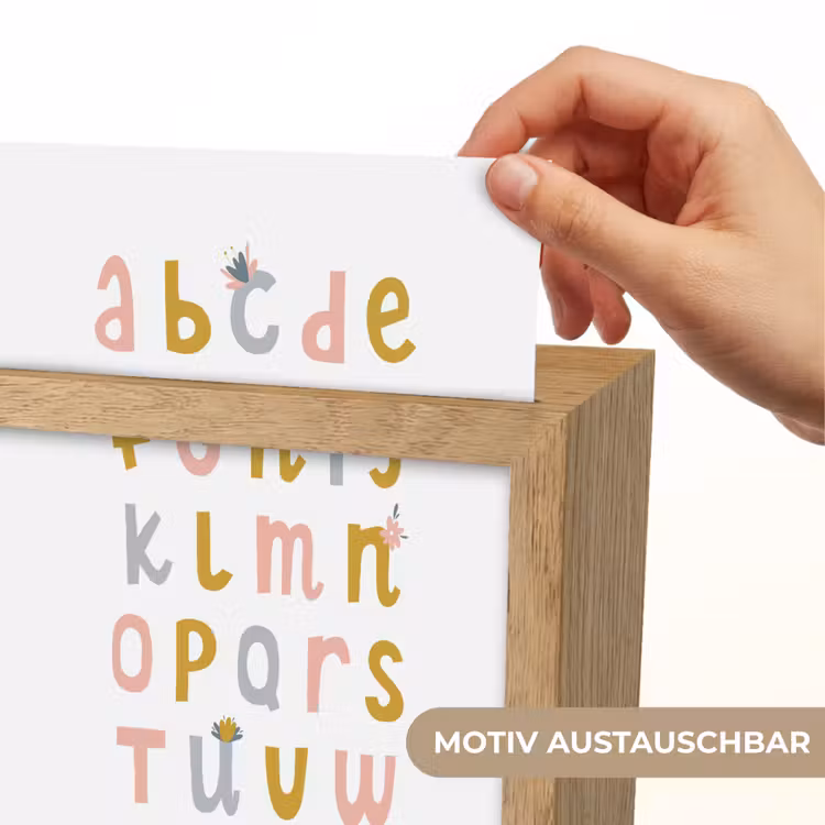 Educatief - Alfabet leren - Meisjes - Letters Light Box met kabel (Wandlamp kind) klein -USP_websiteprintDE