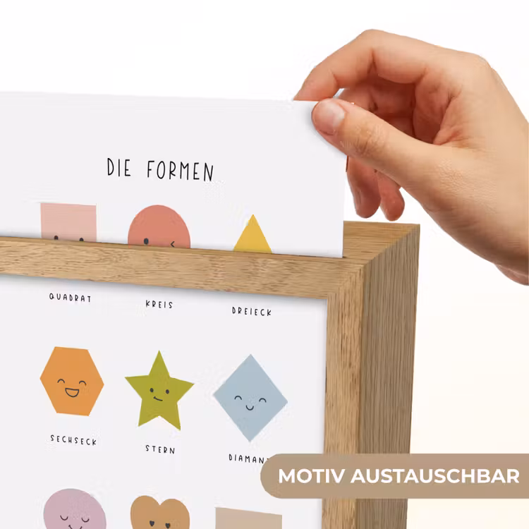 Educatief - Vormen leren - Wit - Geometrische vormen Light Box met kabel (Wandlamp kind) klein -USP_websiteprintDE