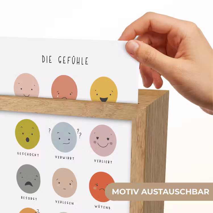 Educatief - Gevoelens leren - Wit - Emoties Light Box met kabel (Wandlamp kind) klein -USP_websiteprintDE