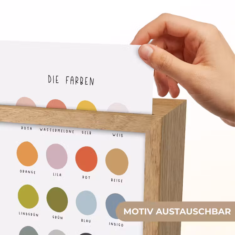 Educatief - Kleuren leren - Kleurrijk - Wit Light Box met kabel (Wandlamp kind) klein -USP_websiteprintDE