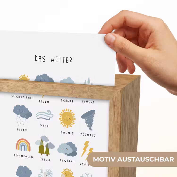 Educatief - Weer leren - Wit - Weerbericht Light Box met kabel (Wandlamp kind) klein -USP_websiteprintDE