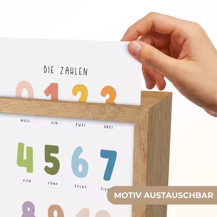 Educatief - Leren tellen - Wit - Kleuren - 1-10 Light Box met kabel (Wandlamp kind) klein -USP_websiteprintDE
