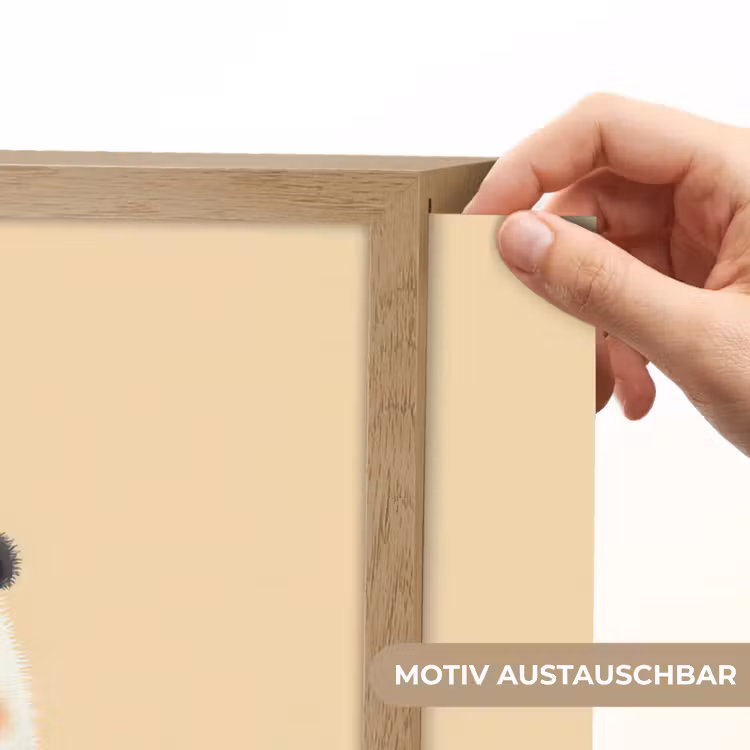 Panda - Beige - Minimalistisch Light Box met batterij (Wandlamp kind) middel -USP_websiteprintDE