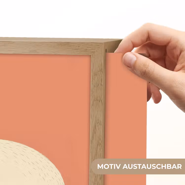 Panda - Slaap - Oranje Light Box met batterij (Wandlamp kind) middel -USP_websiteprintDE