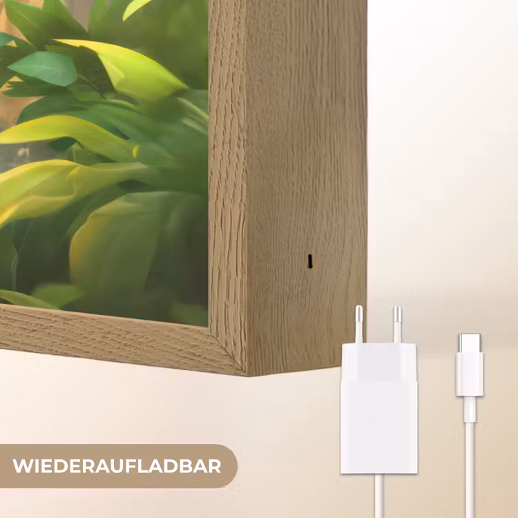 Panda - Wilde dieren - Jungle - Jongens - Kinderen Light Box met batterij (Wandlamp kind) middel -USP_websiteoplaadbaarDE