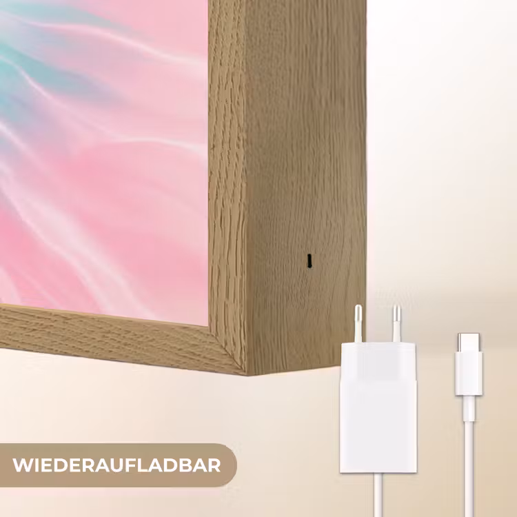 Pasteltinten - Tie dye - Roze Light Box met batterij (Wandlamp kind) middel -USP_websiteoplaadbaarDE