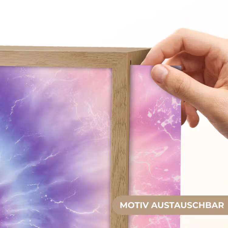 Pasteltinten - Paars - Spiraal - Marmer Light Box met batterij (Wandlamp kind) middel -USP_websiteprintDE