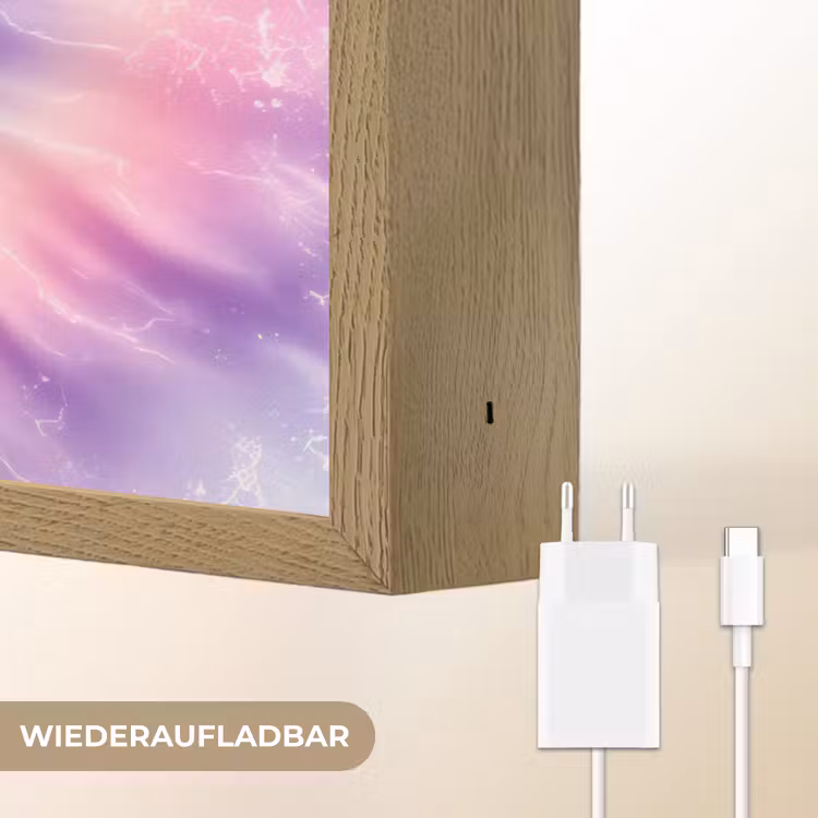 Pasteltinten - Paars - Spiraal - Marmer Light Box met batterij (Wandlamp kind) middel -USP_websiteoplaadbaarDE