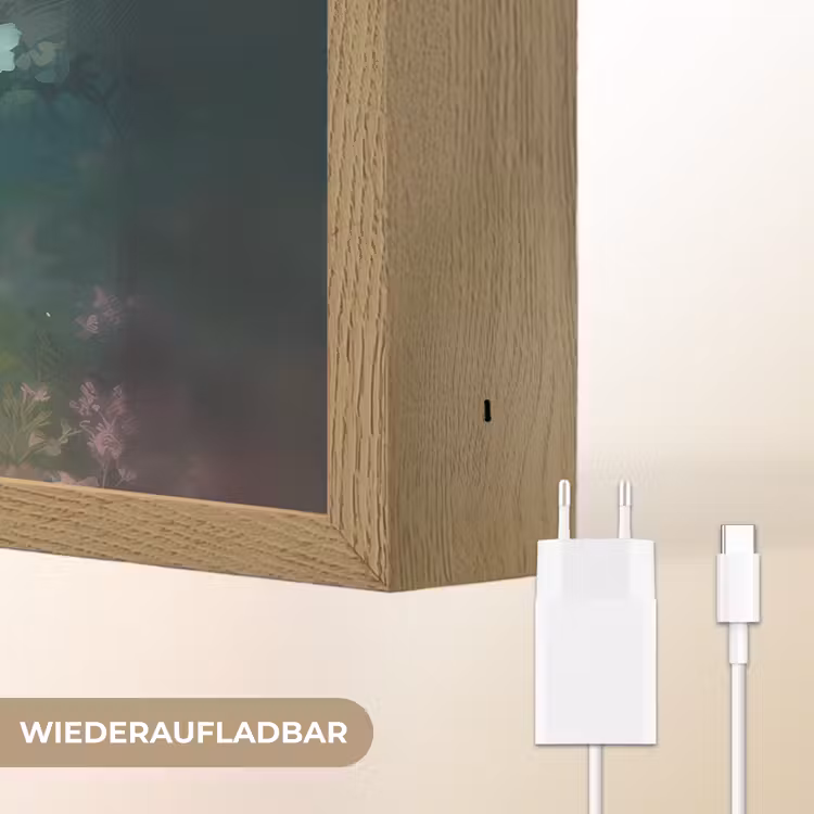 Paard - Natuur - Bloemen - Bos - Dieren Light Box met batterij (Wandlamp kind) middel -USP_websiteoplaadbaarDE