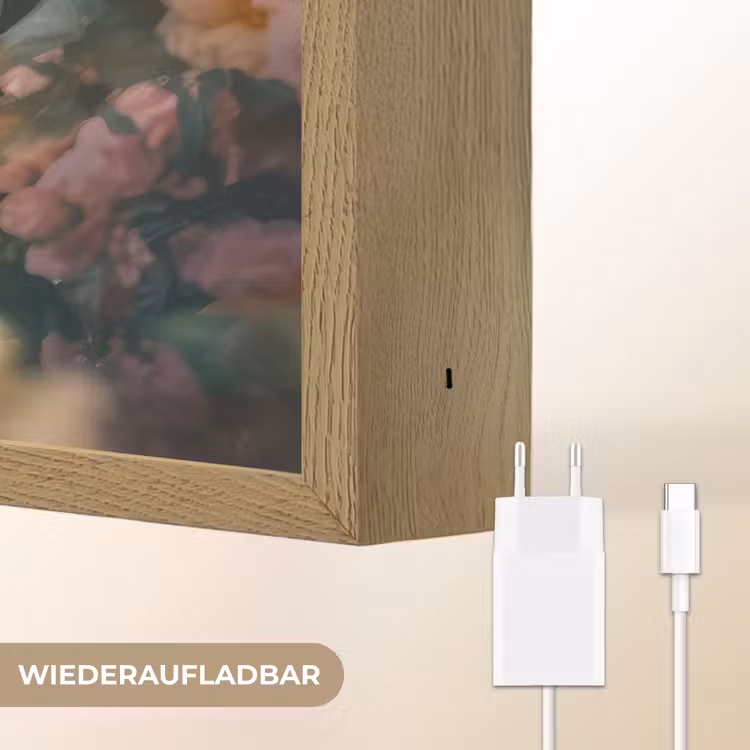 Paard - Natuur - Bloemen - Bos - Dieren Light Box met batterij (Wandlamp kind) middel -USP_websiteoplaadbaarDE