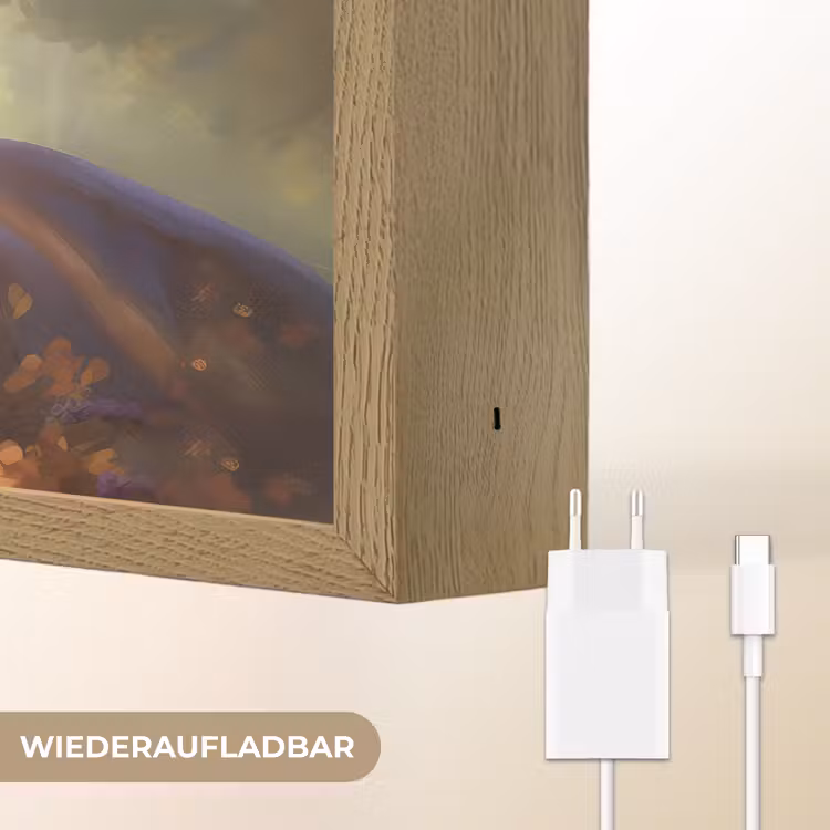 Paard - Dieren - Bloemen - Bos - Vlinder Light Box met batterij (Wandlamp kind) middel -USP_websiteoplaadbaarDE