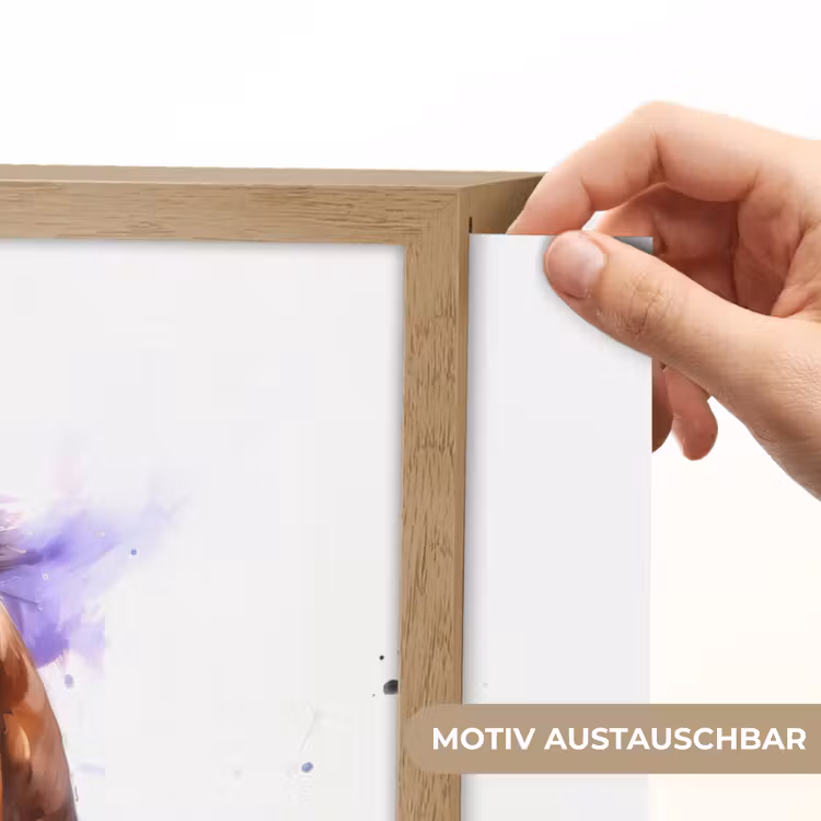 Paard - Dieren - Meisjes - Paars - Bruin Light Box met batterij (Wandlamp kind) middel -USP_websiteprintDE
