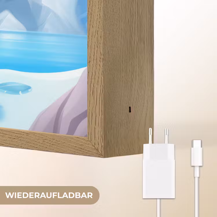 Pinguïn - Meisjes - Pooldieren - Kinderen Light Box met batterij (Wandlamp kind) middel -USP_websiteoplaadbaarDE