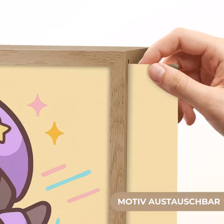Pinguïn - Rolschaatsen - Geel - Energiek Light Box met batterij (Wandlamp kind) middel -USP_websiteprintDE