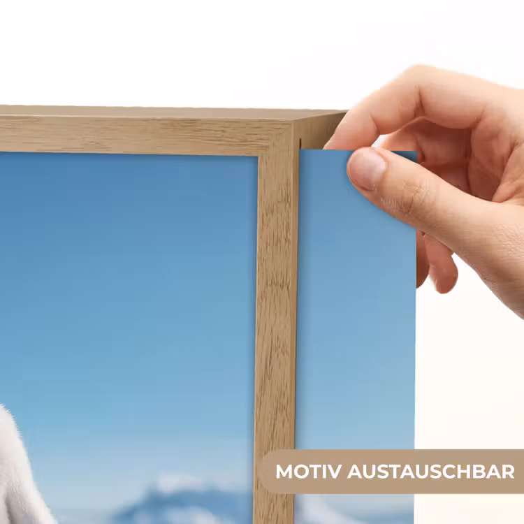Pinguïn - Sneeuw - Landschap - Wit Light Box met batterij (Wandlamp kind) middel -USP_websiteprintDE