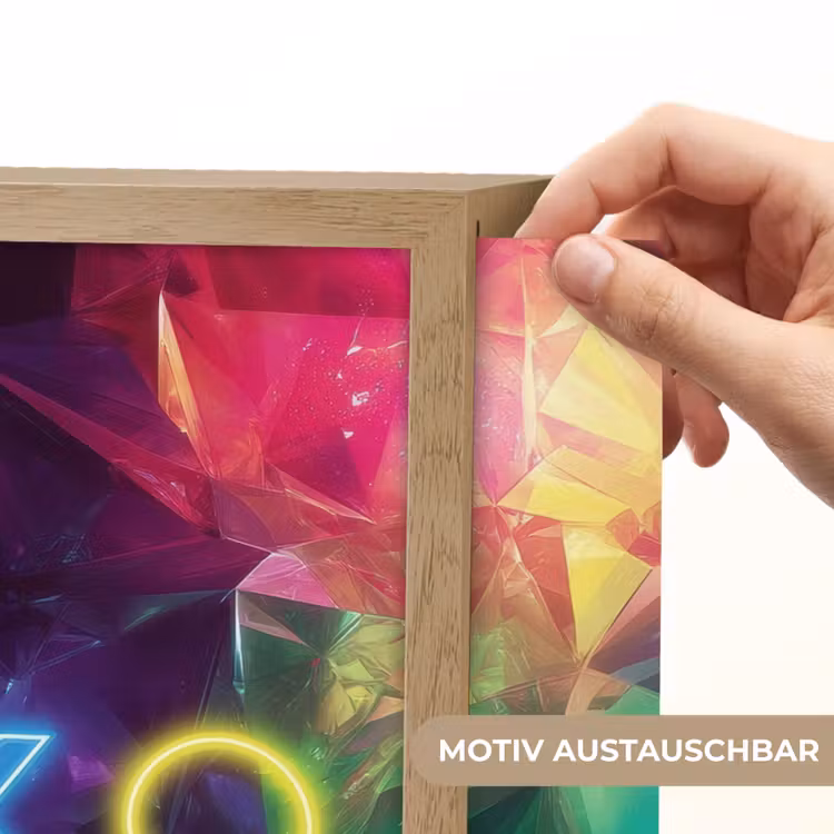 Playstation - Kleurrijk - Abstract - Neon Light Box met batterij (Wandlamp kind) middel -USP_websiteprintDE