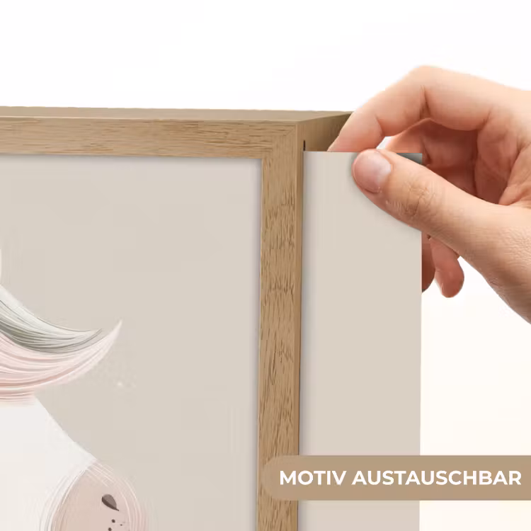 Pony - Minimalistisch - Pastel Light Box met batterij (Wandlamp kind) middel -USP_websiteprintDE