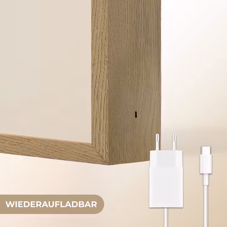 Pony - Minimalistisch - Pastel Light Box met batterij (Wandlamp kind) middel -USP_websiteoplaadbaarDE