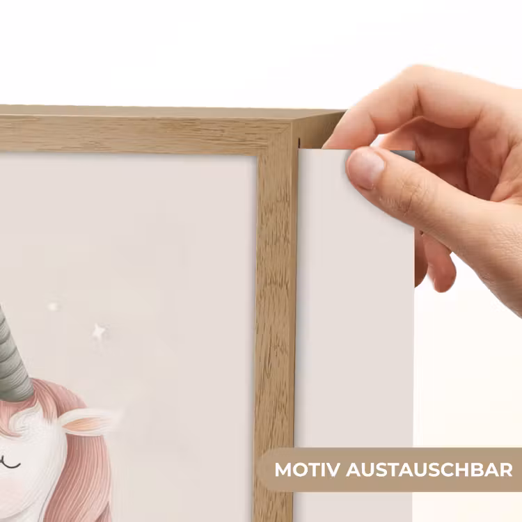 Prinses - Eenhoorn - Pastel Light Box met batterij (Wandlamp kind) middel -USP_websiteprintDE