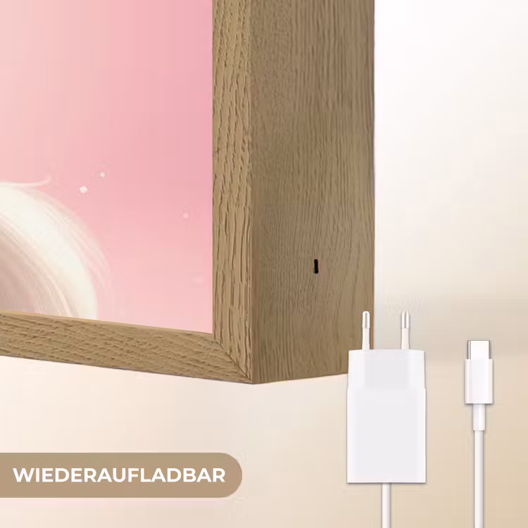 Prinses - Roze - Eenhoorn Light Box met batterij (Wandlamp kind) middel -USP_websiteoplaadbaarDE
